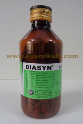 J & J Dechane, DIASYN, 300 Tablets, Anti-Diarrhoeal, Dysentery